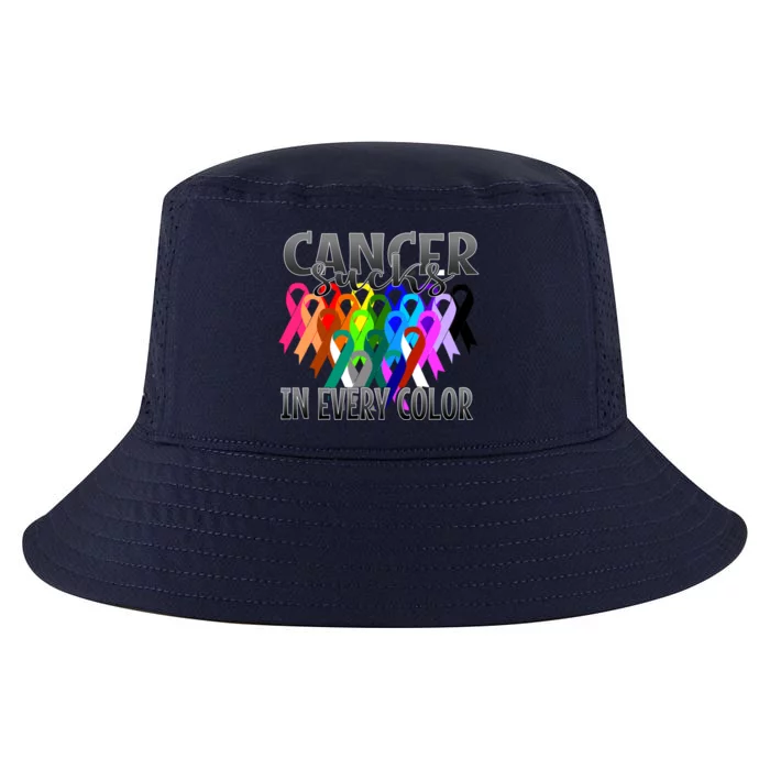 Cancer Sucks In Every Color Fighter Fight The Cancer Gift Cool Comfort Performance Bucket Hat