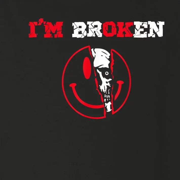 Confused Smile I'm Broken Invisible Illness I'm OK Broken Toddler Long Sleeve Shirt