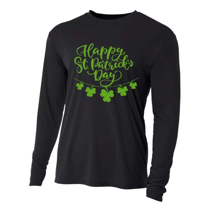 Cool Shamrock Irish Culture Happy St. Patricks Day Women Cooling Performance Long Sleeve Crew