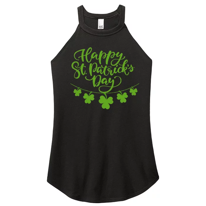 Cool Shamrock Irish Culture Happy St. Patricks Day Women Women’s Perfect Tri Rocker Tank