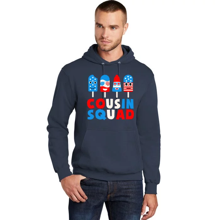 Cousin Squad Ice Cream US American Flag 4th Of July Gift Tall Hoodie