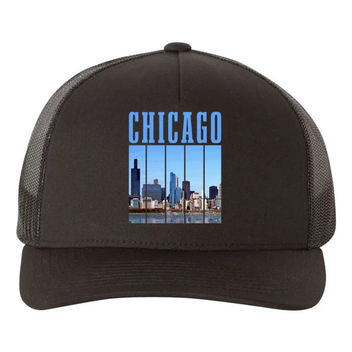 Chicago Skyline Illinois Vintage Pride Chicago Yupoong Adult 5-Panel Trucker Hat