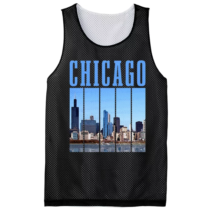 Chicago Skyline Illinois Vintage Pride Chicago Mesh Reversible Basketball Jersey Tank