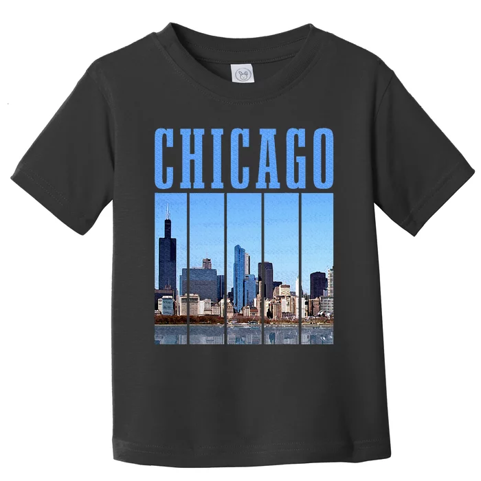 Chicago Skyline Illinois Vintage Pride Chicago Toddler T-Shirt