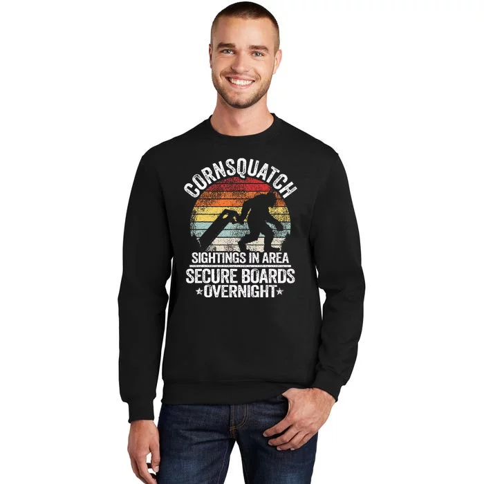 Cornsquatch Sightings In Area Sasquatch Bigfoot Cornhole Tall Sweatshirt