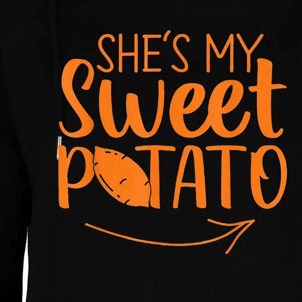 Couples She Is My Sweet Potato I Yam Womens Funnel Neck Pullover Hood