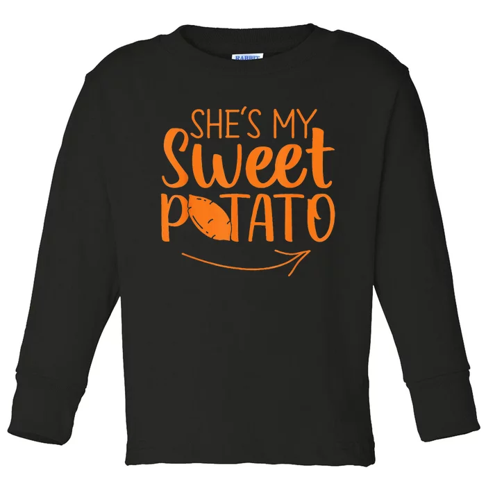 Couples She Is My Sweet Potato I Yam Toddler Long Sleeve Shirt