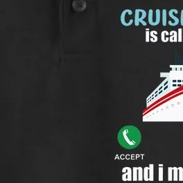 Cruise Ship Is Calling Funny Cruising Vacation Dry Zone Grid Performance Polo