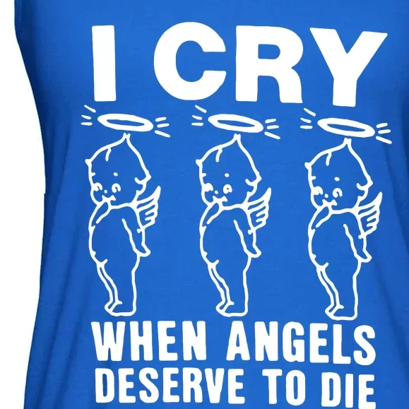 Chop Suey I Cry When Angels Deserve To Die Ladies Essential Flowy Tank