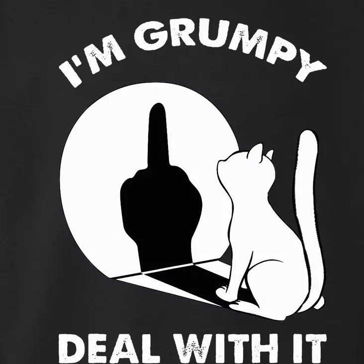 Cat Shadow I'm Grumpy Deal With It Toddler Hoodie