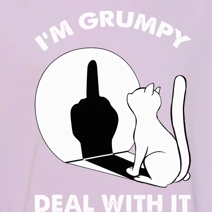 Cat Shadow I'm Grumpy Deal With It Garment-Dyed Sweatshirt