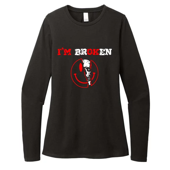 Confused Smile IM Broken Invisible Illness IM Ok Broken Womens CVC Long Sleeve Shirt