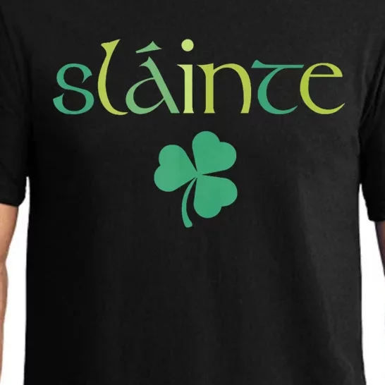 Cute Slainte Irish Trendy St Patricks Day Lucky Pajama Set