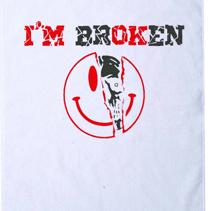 Confused Smile IM Broken Invisible Illness IM Ok Broken Platinum Collection Golf Towel