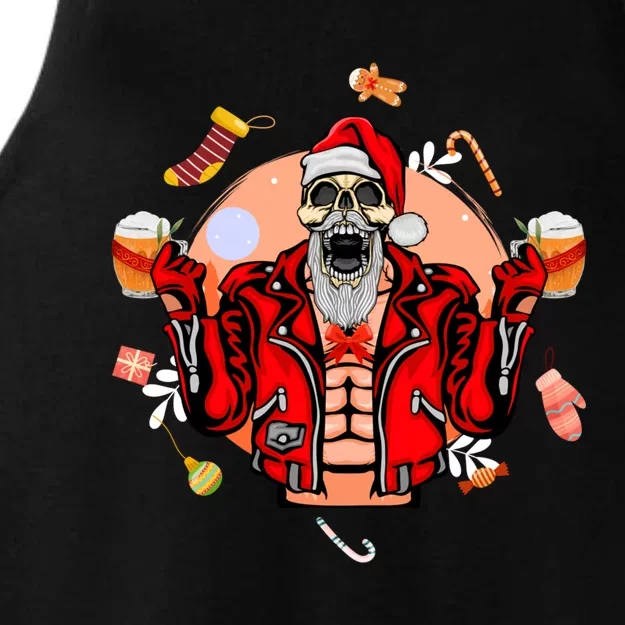 Christmas Skeleton Ing Beer Santa Claus Skeleton Cute Gift Ladies Tri-Blend Wicking Tank