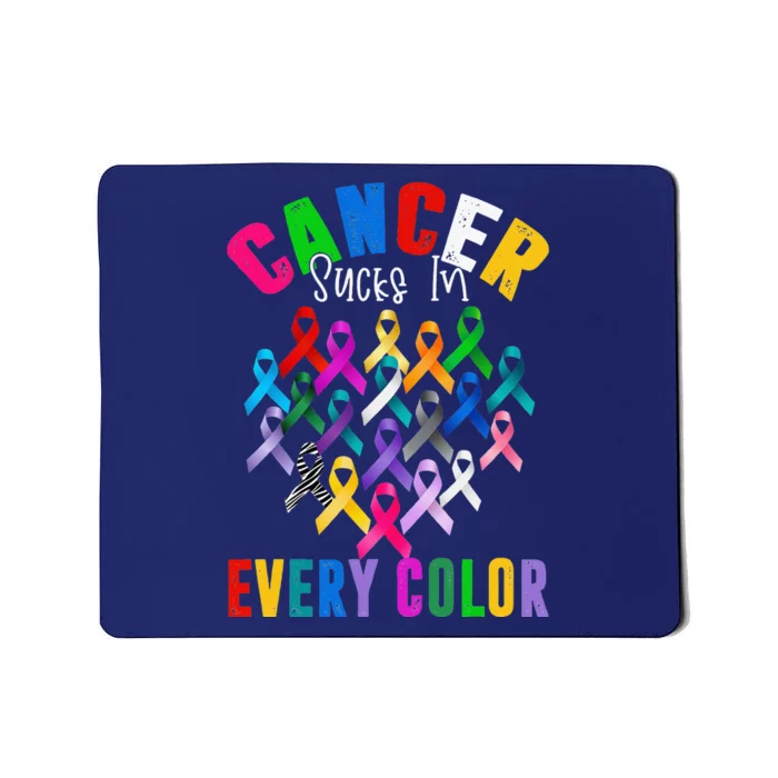 Cancer Sucks In Every Color Fighter Funk Cancer Mousepad