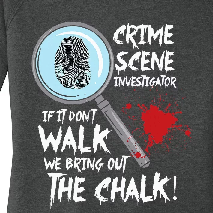 Crime Scene Investigator Detective Women's Perfect Tri Tunic Long Sleeve Shirt