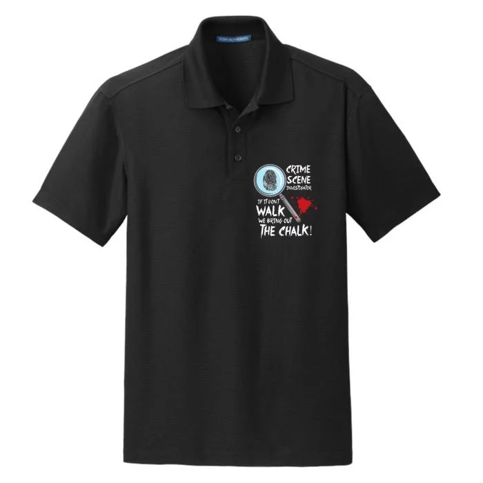 Crime Scene Investigator Detective Dry Zone Grid Performance Polo