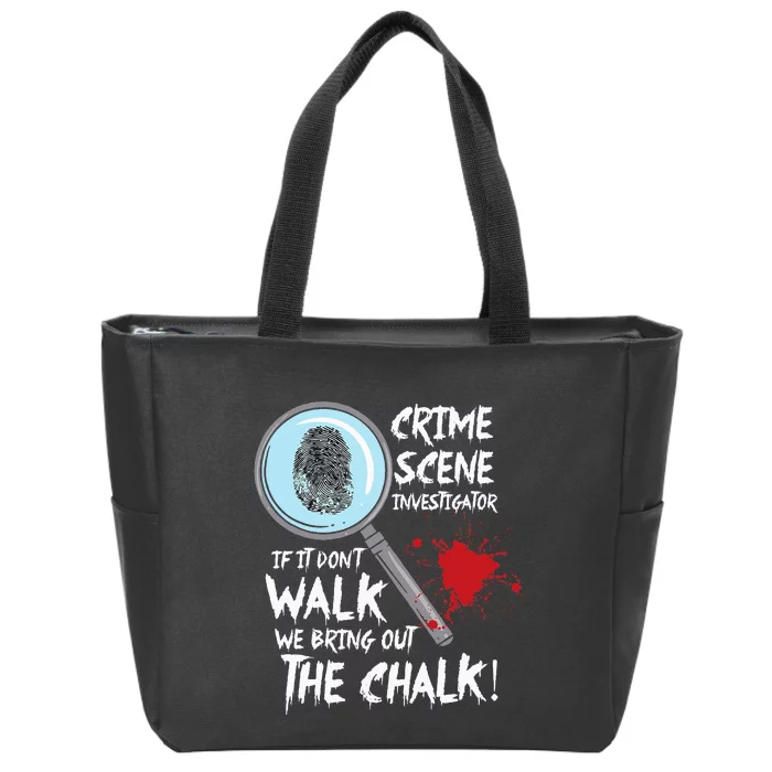 Crime Scene Investigator Detective Zip Tote Bag