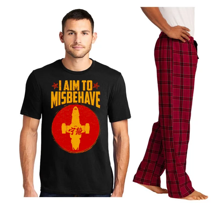 Cool Scifi I Aim To Misbehave Pajama Set