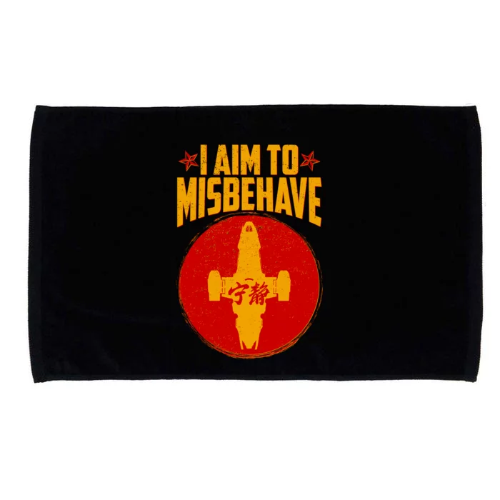 Cool Scifi I Aim To Misbehave Microfiber Hand Towel