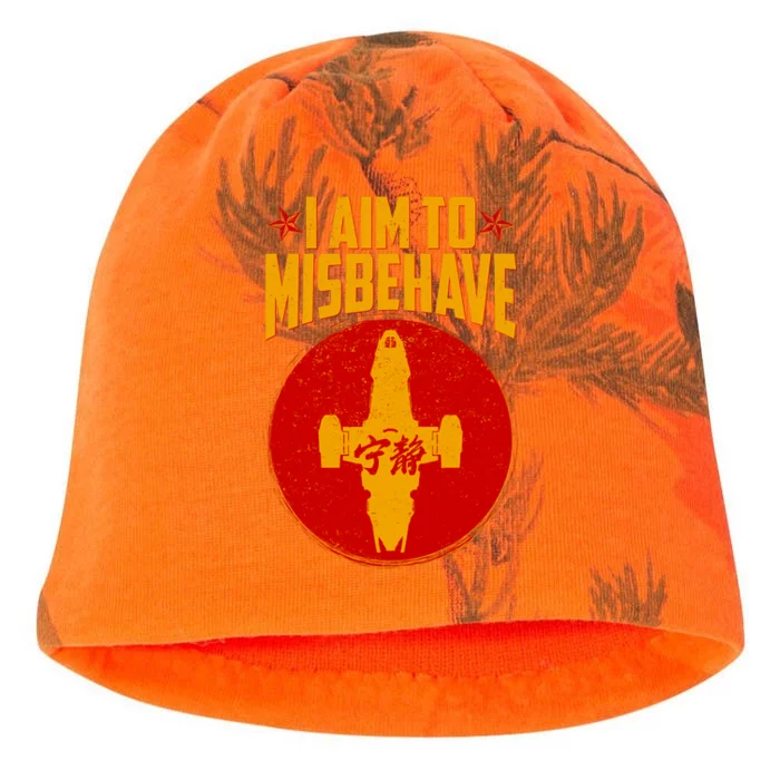 Cool Scifi I Aim To Misbehave Kati - Camo Knit Beanie