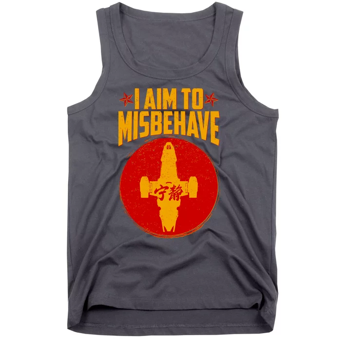 Cool Scifi I Aim To Misbehave Tank Top