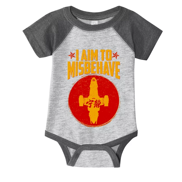 Cool Scifi I Aim To Misbehave Infant Baby Jersey Bodysuit