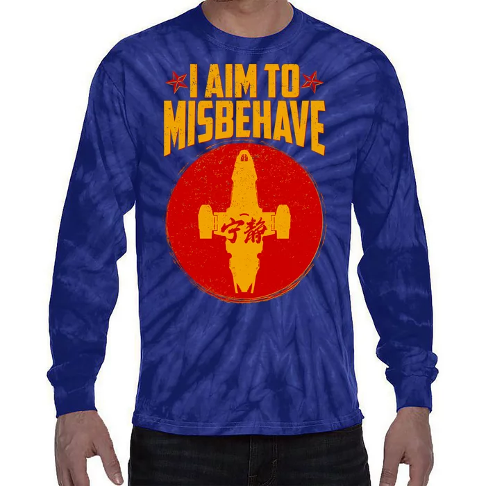 Cool Scifi I Aim To Misbehave Tie-Dye Long Sleeve Shirt