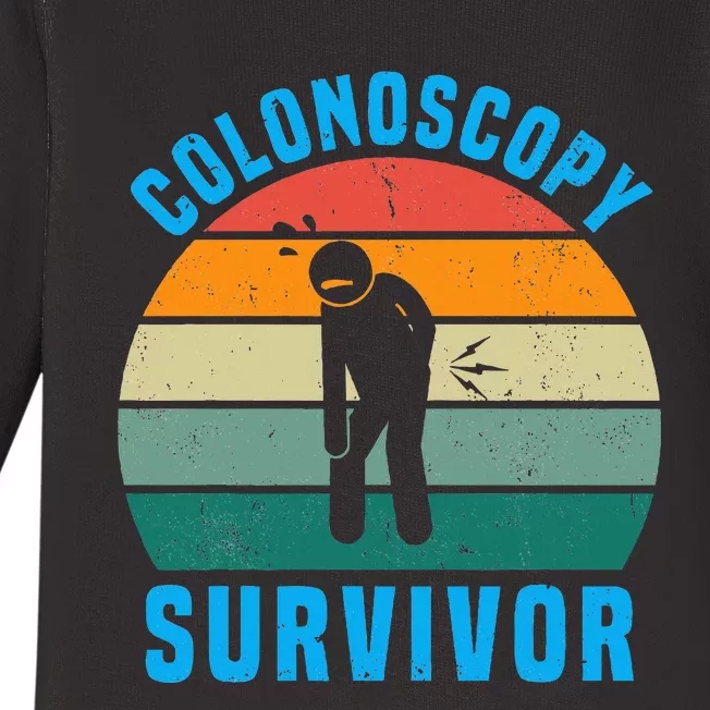 Colonoscopy Survivor I Survived My Colonoscopy Baby Long Sleeve Bodysuit