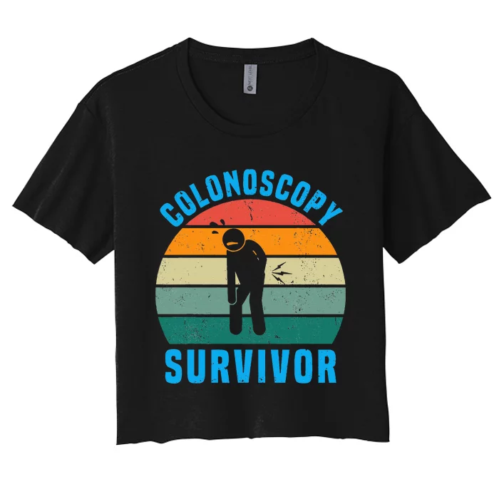 Colonoscopy Survivor I Survived My Colonoscopy Women's Crop Top Tee