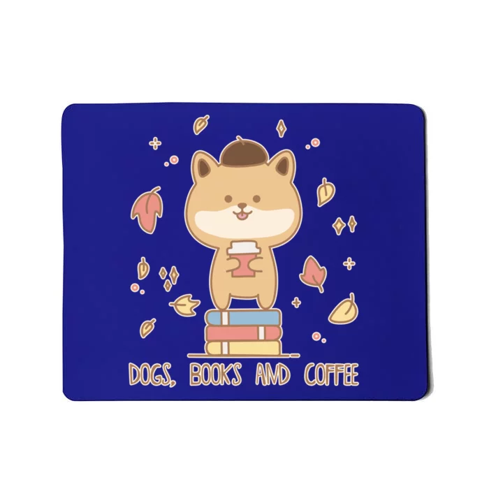 Cute Shiba Inu Dogs Books And Coffee Autumn Meaningful Gift Mousepad