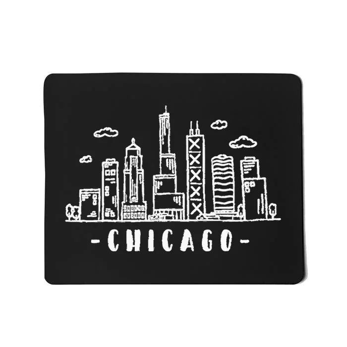 Chicago Skyline Illinois Vintage Mousepad