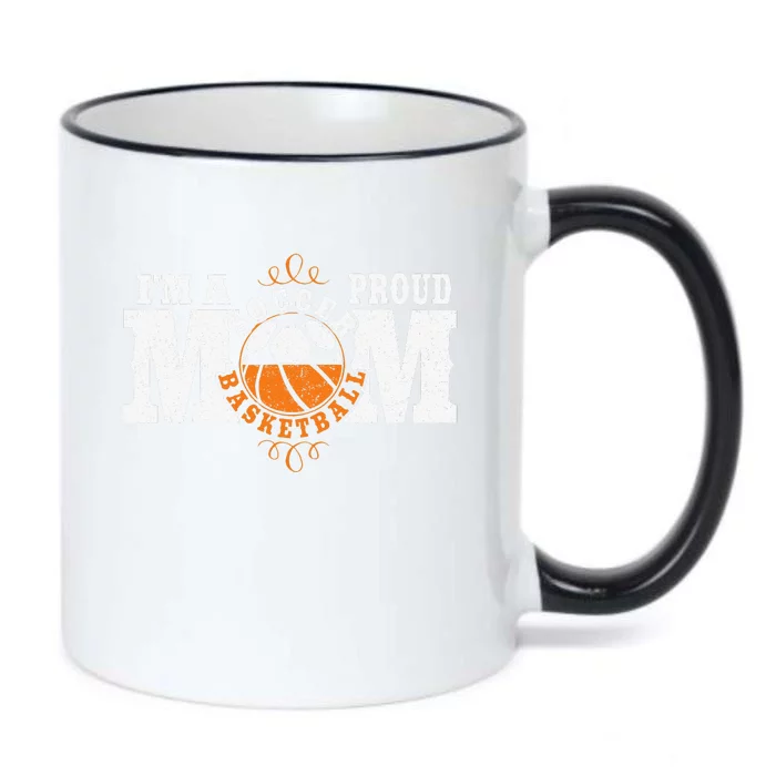 Combined Sports I'm a Proud Basketball Soccer Mom Black Color Changing Mug