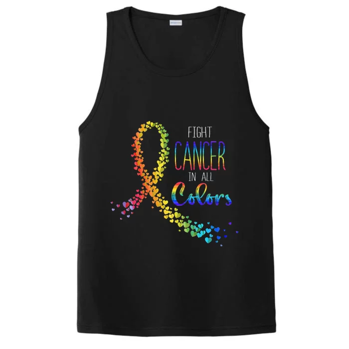 Cancer Sucks In Every Color Fighter Fight Support The Cancer Performance Tank