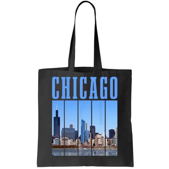 Chicago Skyline Illinois Vintage Pride Chicago Tote Bag