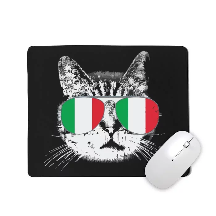 Cat Shirts Italian Italy Flag Country Men Women Kids Gift Mousepad