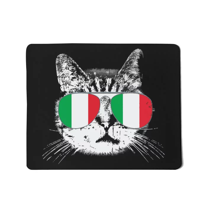 Cat Shirts Italian Italy Flag Country Men Women Kids Gift Mousepad