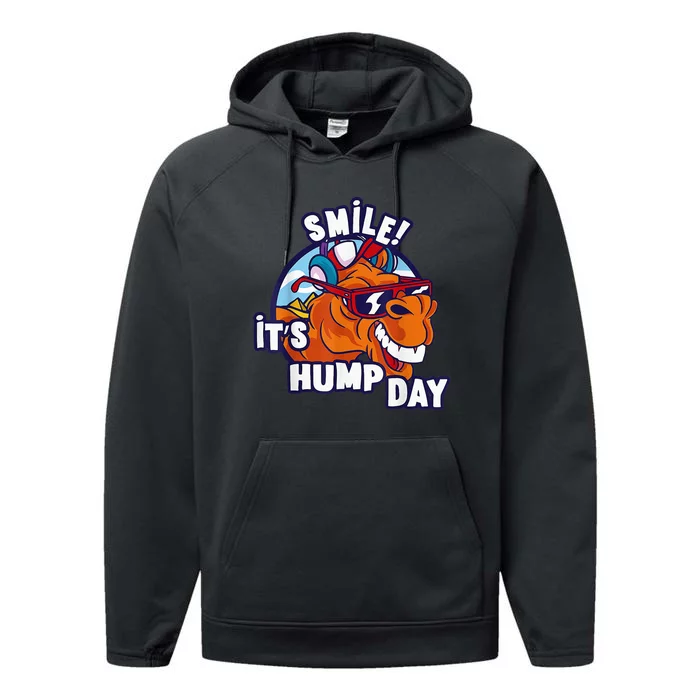 Camel Smile! ItS Hump Day Funny Hump Day Camel Sunglass Performance Fleece Hoodie