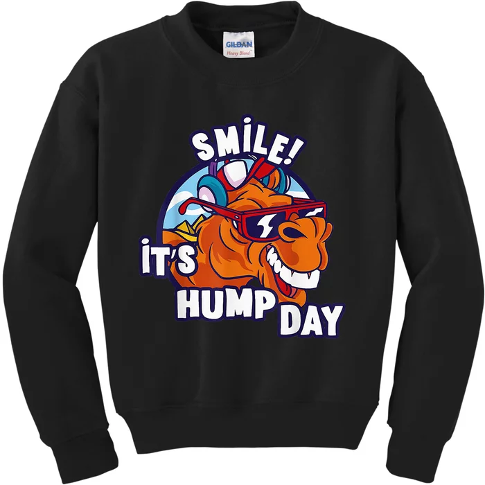 Camel Smile! ItS Hump Day Funny Hump Day Camel Sunglass Kids Sweatshirt