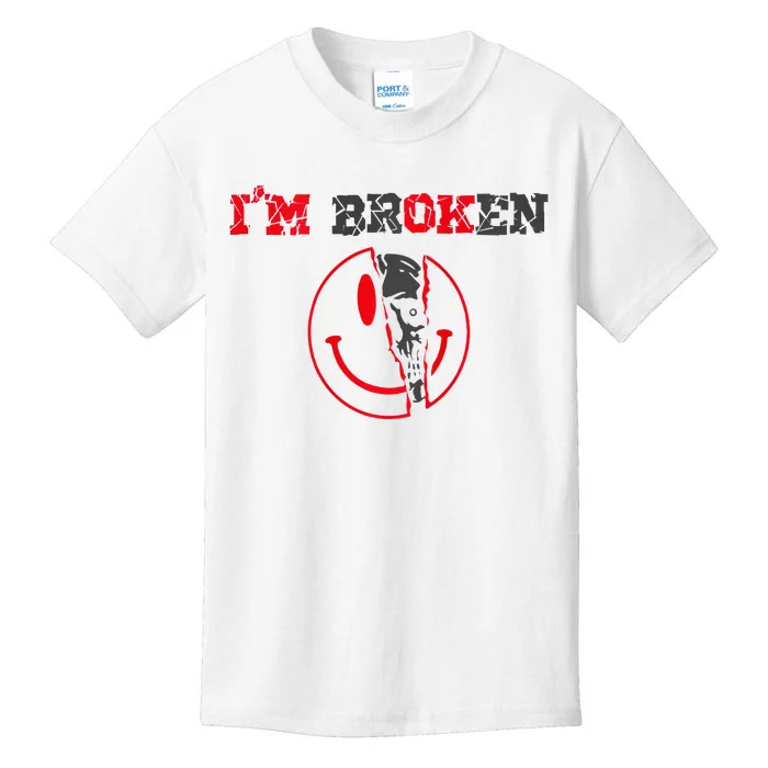 Confused Smile IM Broken Invisible Illness IM Ok Broken Kids T-Shirt