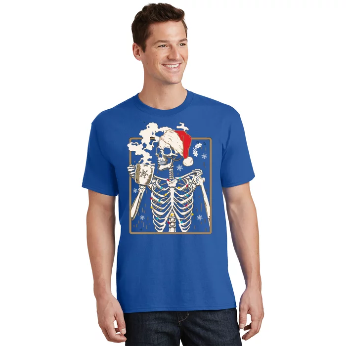 Christmas Skeleton Ing Coffee Halloween Costumes Gift T-Shirt