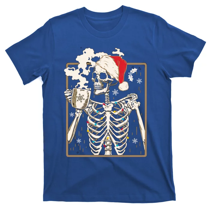 Christmas Skeleton Ing Coffee Halloween Costumes Gift T-Shirt