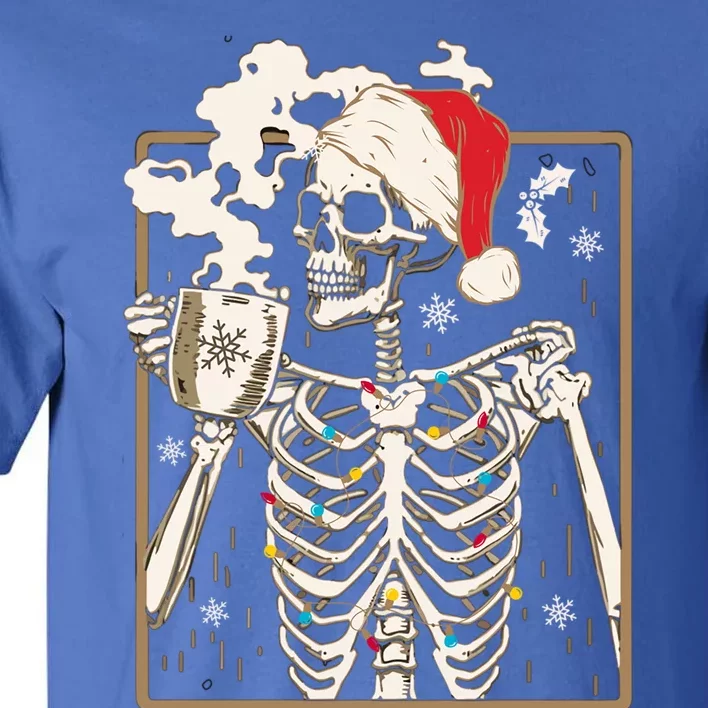 Christmas Skeleton Ing Coffee Halloween Costumes Gift Tall T-Shirt