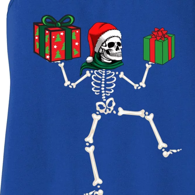 Christmas Skeleton Jolly Dancing Skeleton Xmas Meaningful Gift Women's Racerback Tank