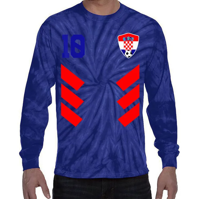 Croatia Soccer Jersey Retro 10 Croatian Football Tie-Dye Long Sleeve Shirt