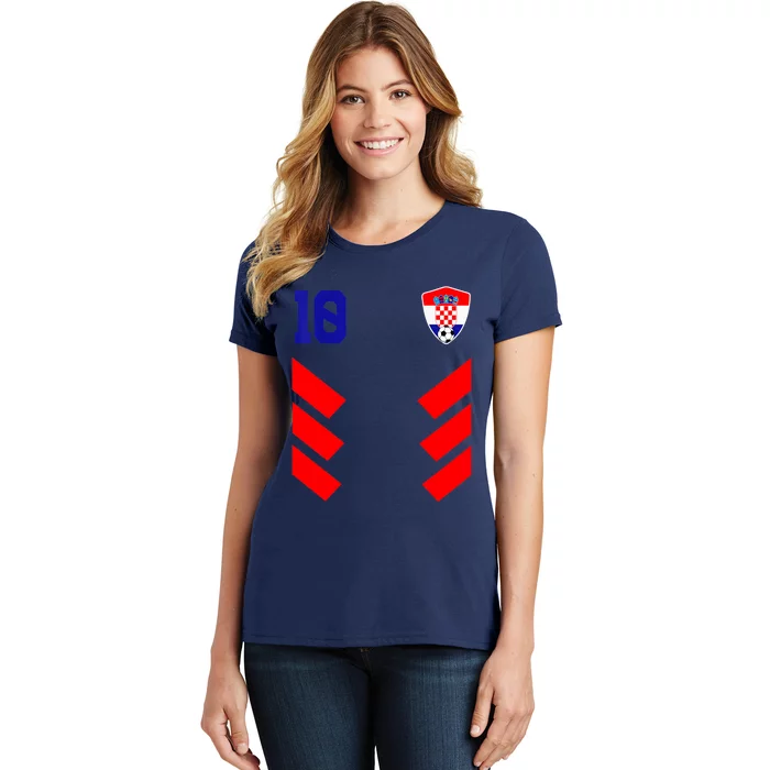 Croatia Soccer Jersey Retro 10 Croatian Football Women's T-Shirt