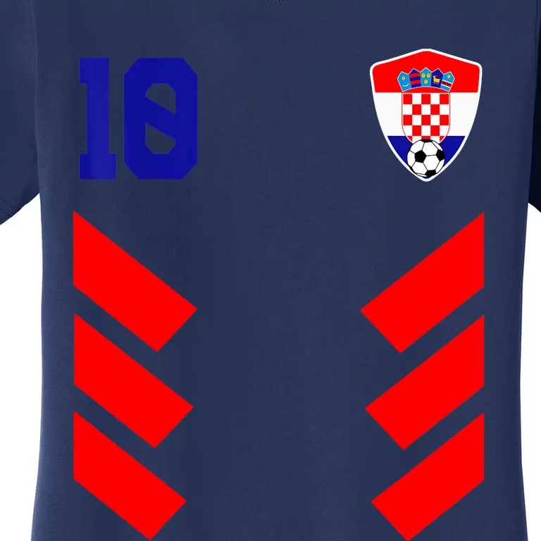 Croatia Soccer Jersey Retro 10 Croatian Football Women's T-Shirt