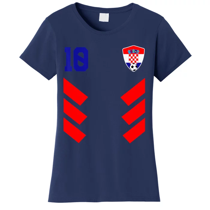 Croatia Soccer Jersey Retro 10 Croatian Football Women's T-Shirt