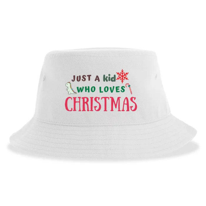 Christmas Sweatshirt Just A Who Loves Christmas Xmas Gift Holiday Top Winter Sustainable Bucket Hat